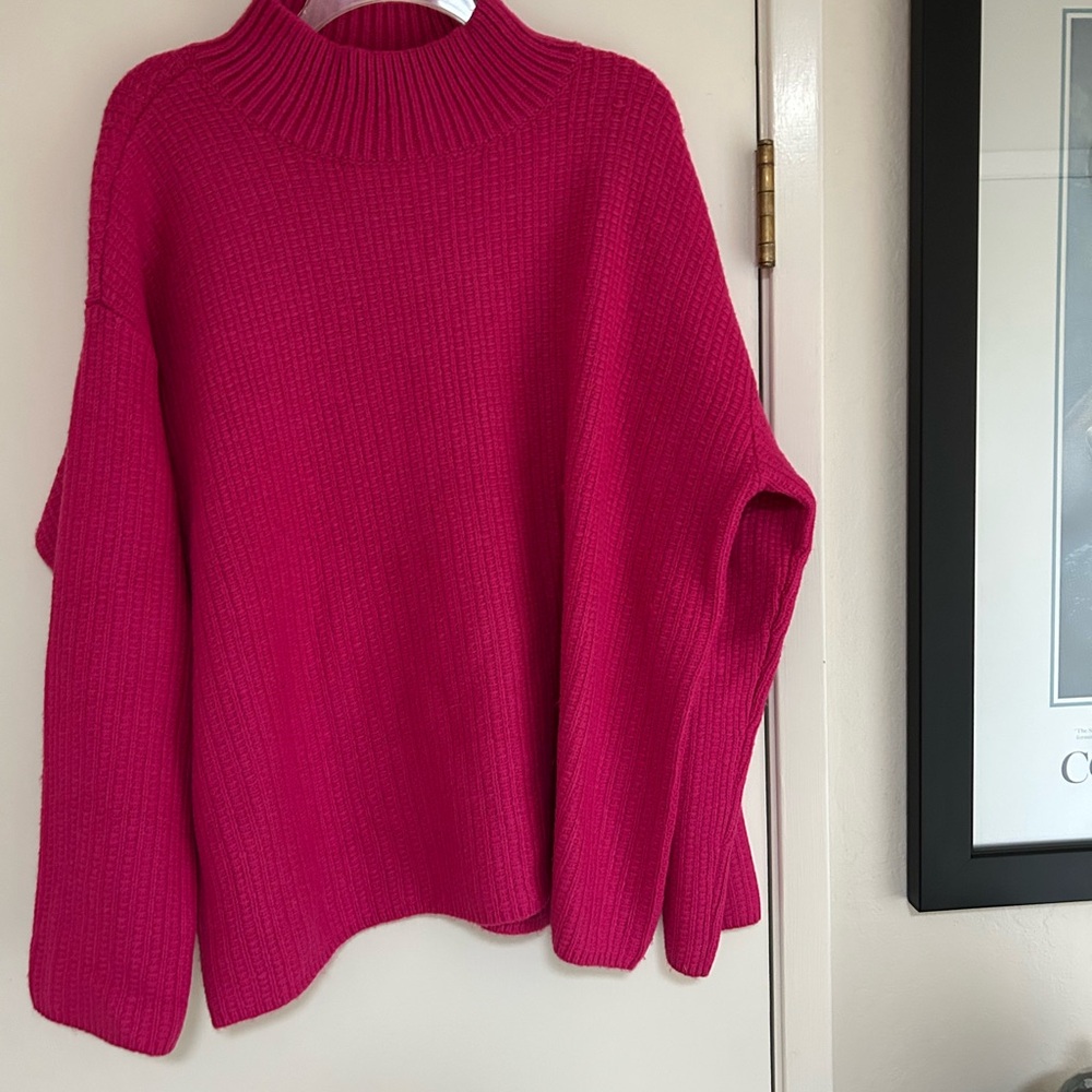 Ann Taylor Pink Cowl Neck Sweater